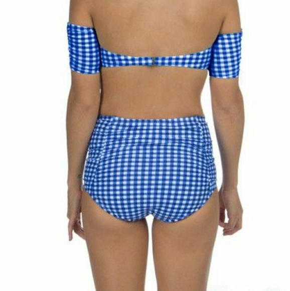 {NWT} Lauren James high waist bikini bottom navy - Picture 4 of 4